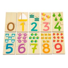 Set de 10 puzles de madera números 20 piezas - Andreu Toys