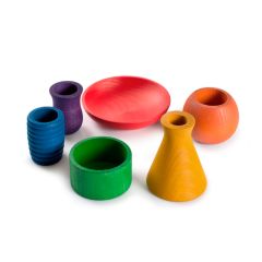 Recipientes de madera de colores Pots (6) - Grapat