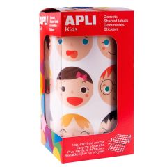 Rollo de 360 pegatinas reutilizables Gomets emociones - Apli