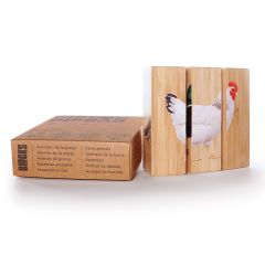 Rompecabezas 3 bloques de madera Animales de la granja - Nowordbooks