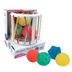 Rueda con gomas y 4 pelotas sensoriales - Edushape
