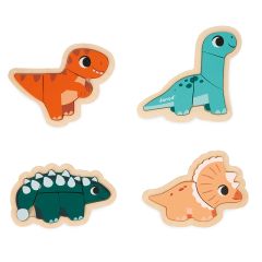 Set 4 puzles evolutivos dinosaurios - Janod