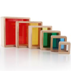 Cuadros de madera apilables arcoíris (6) - Guidecraft