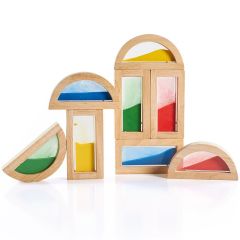 Bloques de madera sensoriales arena (8) - Guidecraft