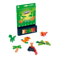 Set de 125 bloques de construcción y 12 actividades 2D y 3D Dinosaurios - Plus-Plus