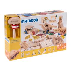 Set de construcción de madera Maker 108 piezas - Matador