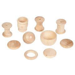 Piezas de madera natural Cesta de los tesoros (10) - Grapat