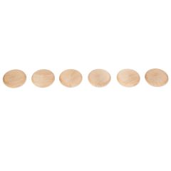 Monedas de madera natural (6) - Grapat
