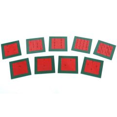 Set de 9 cuadrados de metal - Montessori