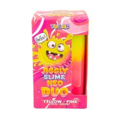 Slime sensorial Neo Duo rosa y amarillo 430 g - Tuban