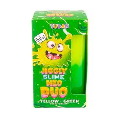 Slime sensorial Neo Duo amarillo y verde 430 g - Tuban