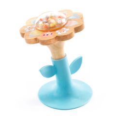 Sonajero de madera flor con ventosa BabySwip - Djeco