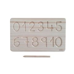 Tabla de madera para grafomotricidad números - Ösbru