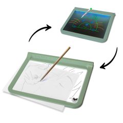 Tableta de luz portátil doble cara Kidydraw Pro verde - Kidywolf