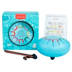 Tambor baby azul cielo con 8 lengüetas metálicas - Tambú