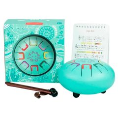Tambor baby verde agua con 8 lengüetas metálicas - Tambú