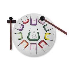 Tambor blanco mate con 11 lengüetas metálicas - Tambú