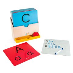 Tarjetas sensoriales con letras para aprender a escribir Essentiel - Janod
