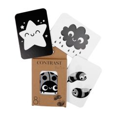Tarjetas de contrastes blanco y negro doble cara (4) - Lille Vilde
