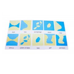Tarjetas de nomenclaturas de accidentes geográficos inglés - Montessori