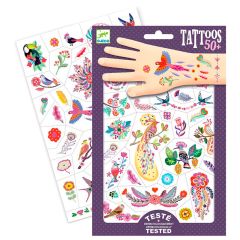 Tatuajes pajaros metalizados - Djeco