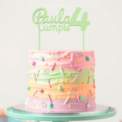 Topper personalizado cumple - Nombre y edad