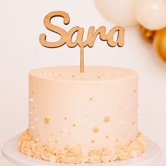 Topper de madera personalizado - Nombre o Texto (varias líneas)