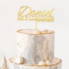 Topper personalizado Mi Primera Comunión - Nombre y fecha