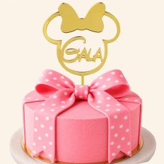 Topper personalizado para tartas Minnie Mousse (12 cm)