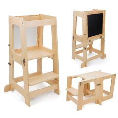 Torre de aprendizaje de madera convertible en mesa con pizarra Prema - 509Crew