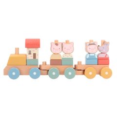 Tren apilable de madera 3 Cerditos Little Pigs - Monnëka