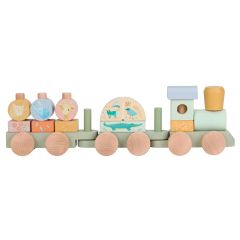 Tren apilable de madera Safari Friends - Little Dutch