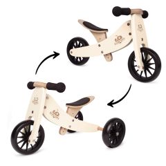 Triciclo convertible en bicicleta de equilibrio sin pedales Tiny Tot crema - Kinderfeets