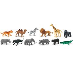 Tubo 12 piezas animales salvajes - Safari