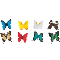 Tubo 8 piezas de mariposas - Safari