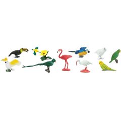 Tubo 11 piezas de aves exóticas - Safari