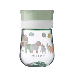 Vaso de aprendizaje antiderrame 360º verde Pequeña Granja Mepal - Little Dutch