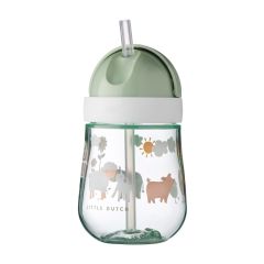 Vaso de aprendizaje con pajita verde Pequeña Granja Mepal - Little Dutch