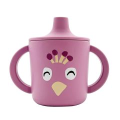 Vaso de silicona con asas lila pavo real - Trixie