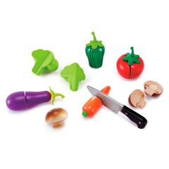 Set verduras y cuchillo de madera para cortar - Hape