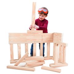 Vigas de construcción de madera de goma (24) - Playlearn