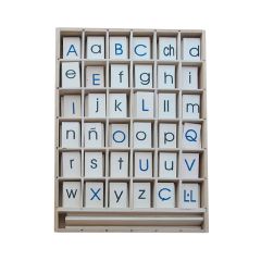 Alfabeto Montessori de madera mayúsculas y minúsculas imprenta (360) - Xangó