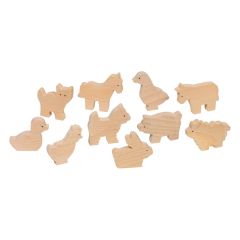 Animales de la granja de madera 6 cm (10) - Goki