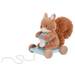 Arrastre de madera y peluche ardilla Amigos del bosque - Little Dutch
