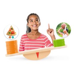 Balanza de madera: actividad física y alimentación - Akros