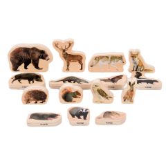 Bloques de madera Animales del bosque (15) - TickiT