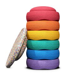 Bloques de movimiento + tabla de equilibrio Original Rainbow Classic (6) - Stapelstein