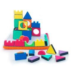 Bloques de construcción magnéticos de espuma con tablero (54) - Edushape