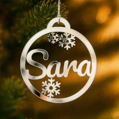 Bola para árbol de Navidad personalizada - Copos de nieve