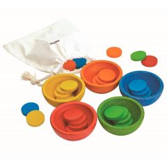 Boles de madera para clasificación de colores - PlanToys